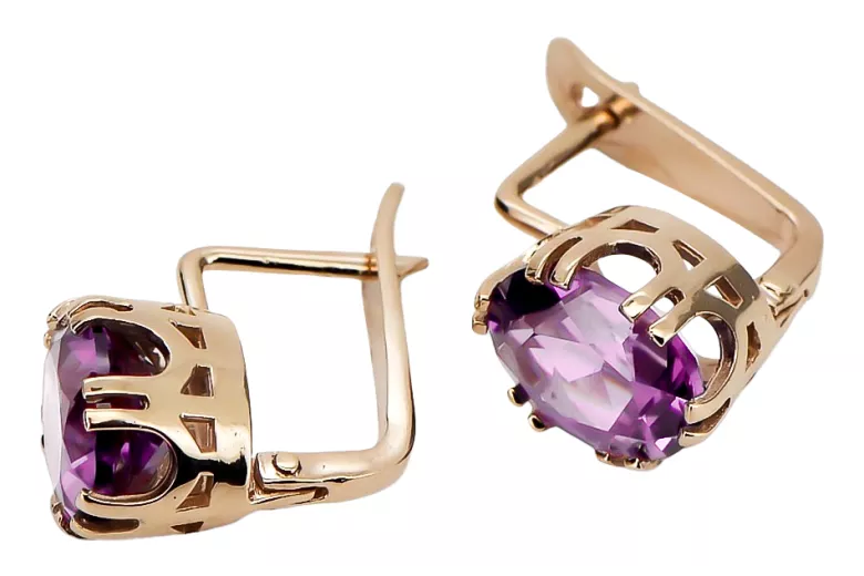 Βίντεο στυλ Κορδόνια Amethyst Original vintage 14k από ροζ χρυσό vec016r
